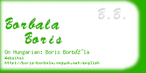 borbala boris business card
